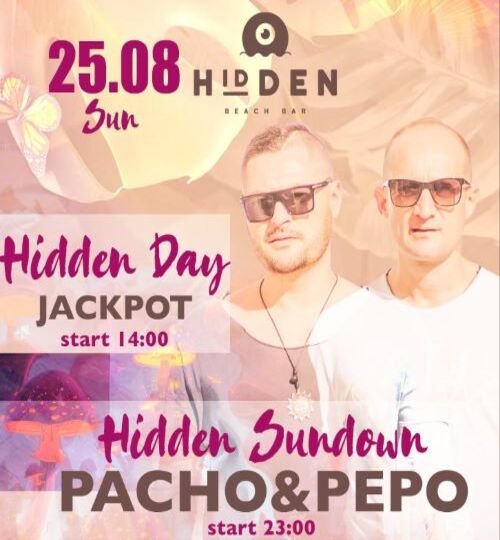 Hidden Beach Bar Pacho and Pepo event