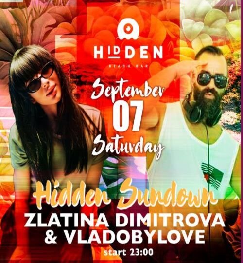 Hidden Beach Bar event Zlatina Dimitrova and VladoByLove Dj's