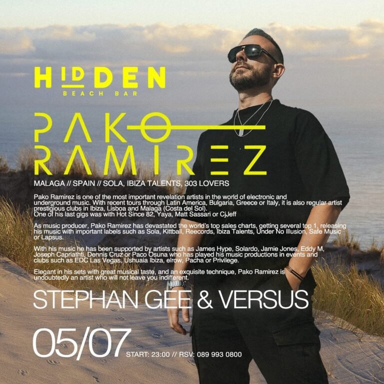 HiddenBeach Bar Sunny Beach special event dj guest Rako Ramirez